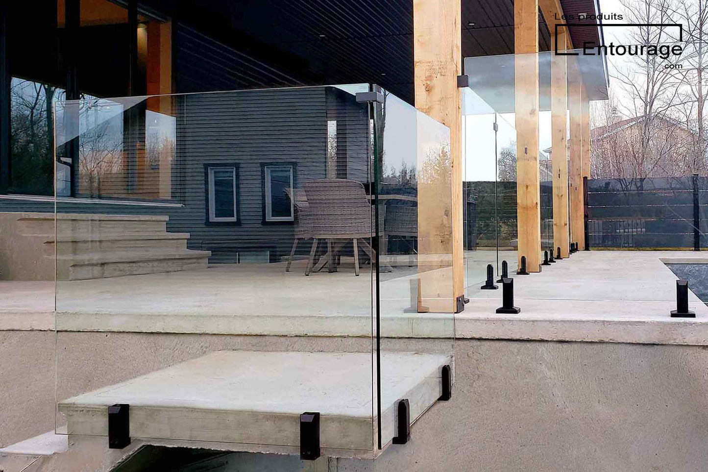 Panneaux verre trempé 12mm (acces piscine)